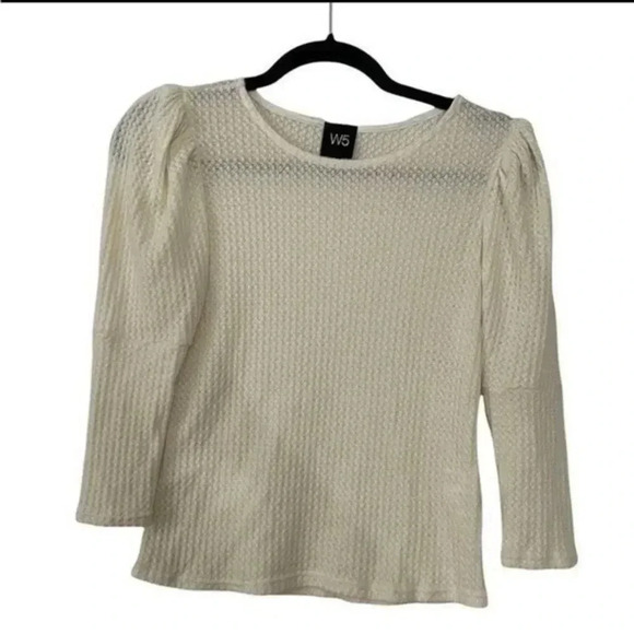 W5 Ivory textured blouse Small NWOT - Picture 1 of 5